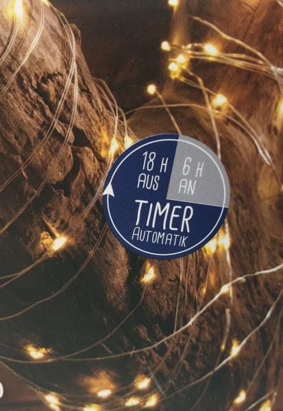 400er LED Lichtkette mit Timer 41,9m warmweiß